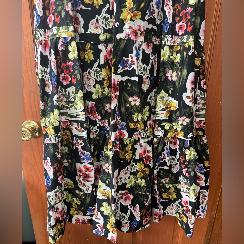 Anthropologie Black Floral Maxi Dress - Picture 3 of 6